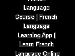French Language Course | French Language Learning App | Learn French Language Online