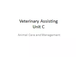 Veterinary Assisting Unit C