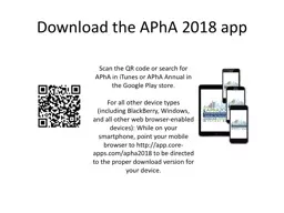Download the  APhA  2018 app
