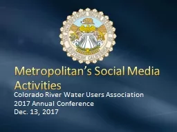 Metropolitan’s Social Media Activities