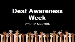 Deaf Awareness Week 2 nd