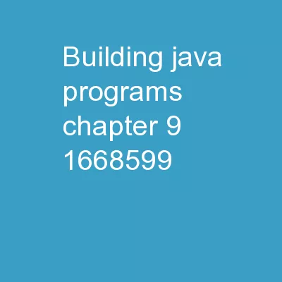 Building Java Programs Chapter 9