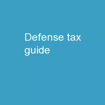 Defense Tax Guide
