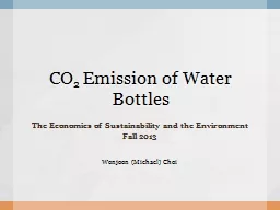 CO 2  Emission  of  Water Bottles
