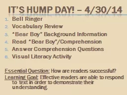 IT’S HUMP DAY! – 4/30/14