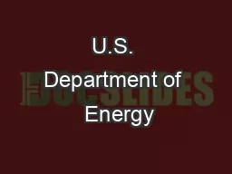 U.S. Department of  Energy