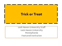 Trick or Treat Lock Haven University Staff