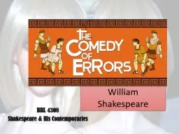 BBL 4308 Shakespeare & His Contemporaries