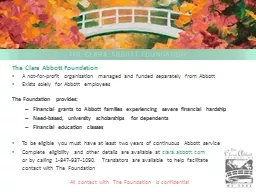 The Clara Abbott Foundation