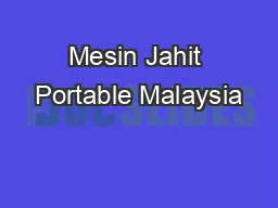 Mesin Jahit Portable Malaysia