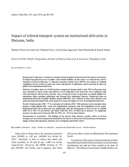 Impact of referral transport system on institutional d