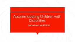Accommodating Children with