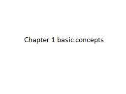 Chapter 1 basic concepts