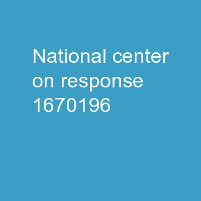 National Center on Response