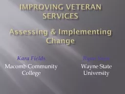Improving Veteran Services