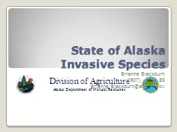 Division of Agriculture Alaska Department of Natural Resources