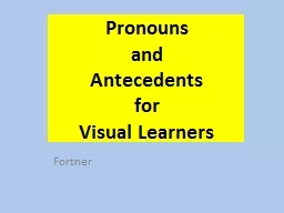 Pronouns  and  Antecedents