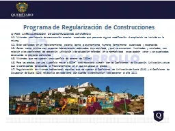 Programa de Regularización de Construcciones
