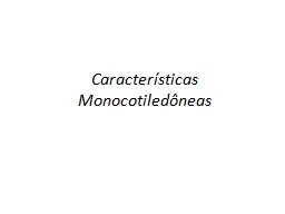 Características Monocotiledôneas