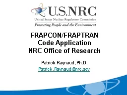 FRAPCON/FRAPTRAN Code Application