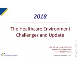 2018    The Healthcare Environment