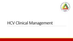 HCV Clinical Management TRAINER(S)