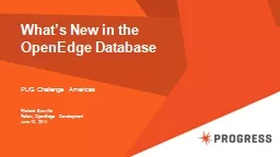 What’s New in the OpenEdge Database