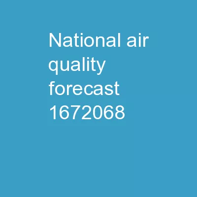 National  Air Quality Forecast