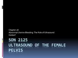Ultrasound of the Female pelvis