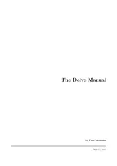 The Delve Manual by Timo Lassmann May    Copyright  Ti