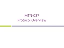 MTN-037 Protocol Overview