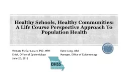 Healthy Schools, Healthy Communities: