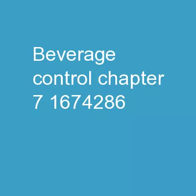 Beverage Control chapter 7