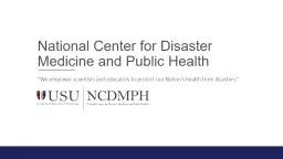 National Center for Disaster Medicine and Public Health