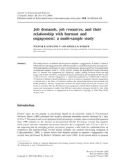 Journal of Organizational Behavior J