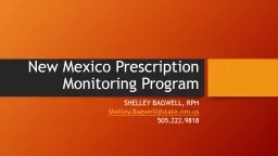 New Mexico Prescription Monitoring Program