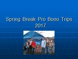 Spring Break Pro Bono Trips