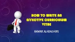 How to write an effective Curriculum Vitae