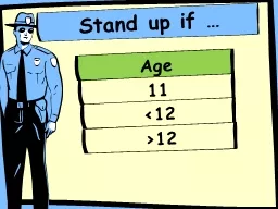 Stand up if … Age 11 <12