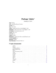 Package Jmisc February   Type Package Title Julian Mis