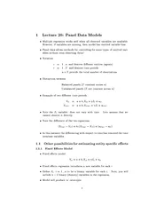 LectureP anelDataModels Multiple regression w orks w e