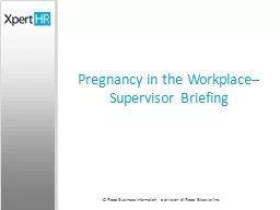 Pregnancy in the Workplace–