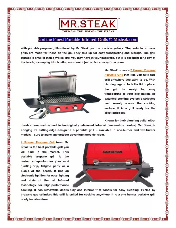 Portable Infrared Grills