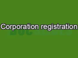 Corporation registration