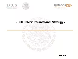 « COFEPRIS’  International