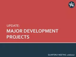 Major Development Projects