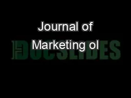 Journal of Marketing ol