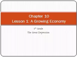 5 th  Grade The Great Depression