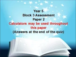 Year  5  Block  3  Assessment