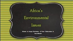 Africa’s Environmental